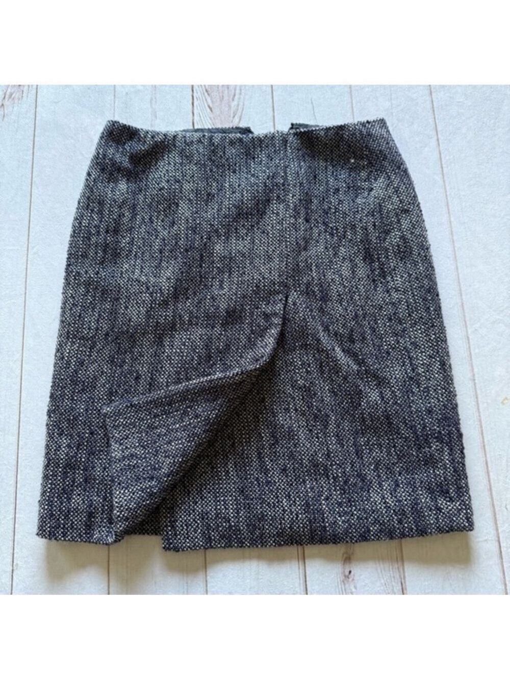 Brooks Brothers 346 Gray and Black Pencil Skirt withSlit Women’s size 6